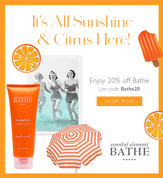 It's Sunshine and Smiles! Enjoy 20% off Bathe with the code BATHE20